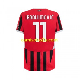 Camisolas de futebol AC Milan ibrahimovic 11 Equipamento Principal 2024/25 Manga Curta